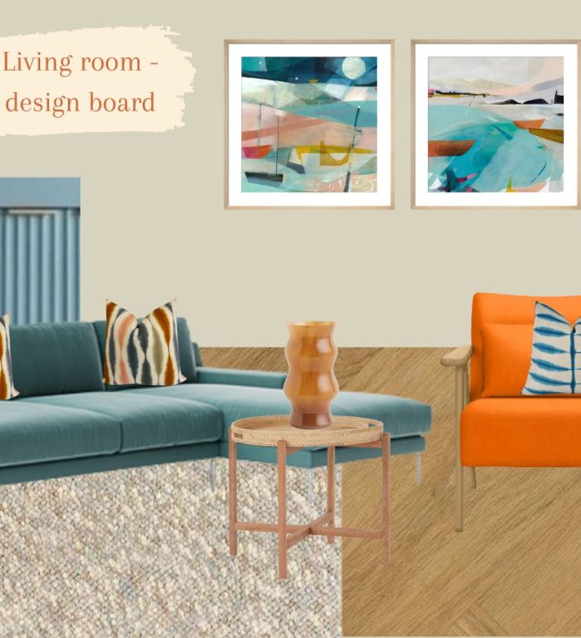Cambridge interior design design board