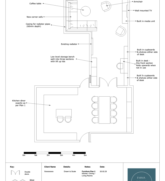 Cambridge interior design space plan