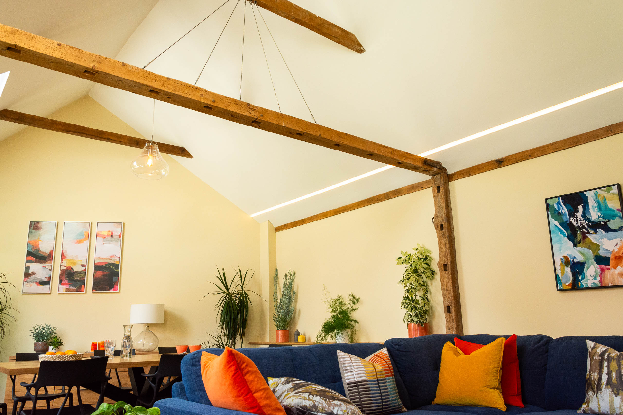 Cambridge Interior Design Industrial Living / Dining Room