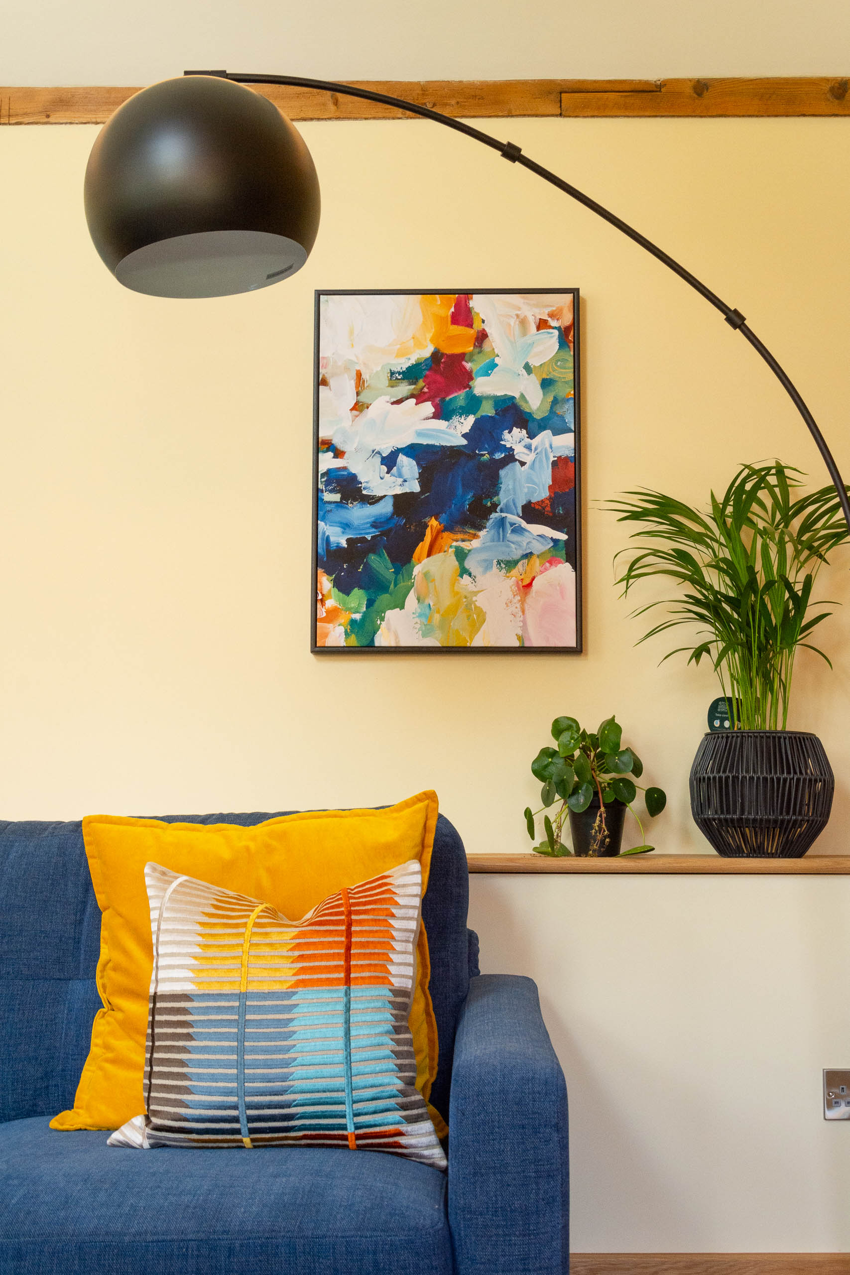 Cambridge Interior Design Industrial Living / Dining Room close up